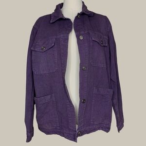 Vintage 90s Purple Denim Pocket Jacket